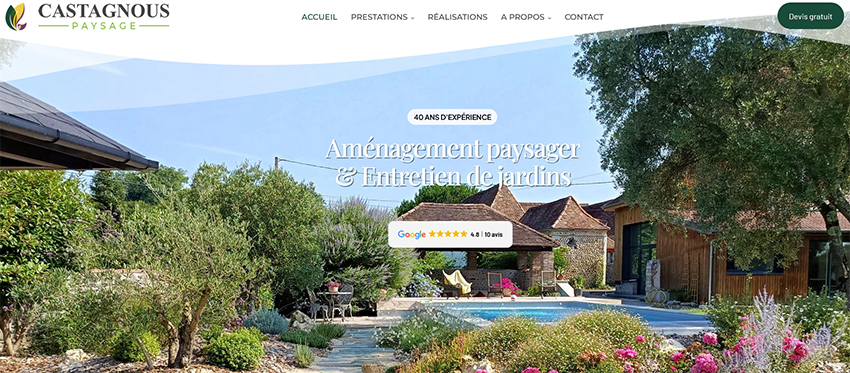 Nouveau site web 2026 de Castagnous Paysage